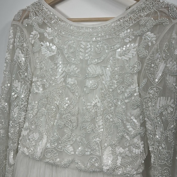 ASOS Bridal BOHO Elizabeth Wedding Gown Beaded Bodice size 2 - Picture 6 of 12